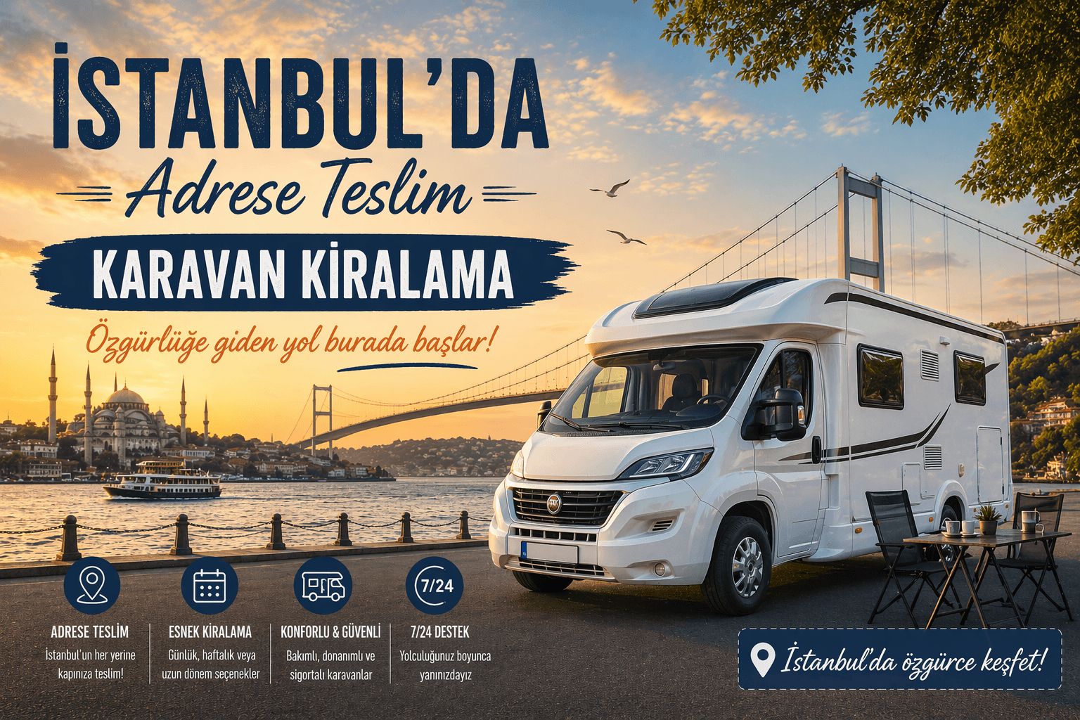 İSTANBUL'DA ADRESE TESLİM KARAVAN KİRALAMA FİYATLARI